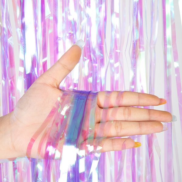 Multiple Colors Wave Rain Ribbon Curtain Outdoor Festive Wedding Party Decoration Home Decor 12-M