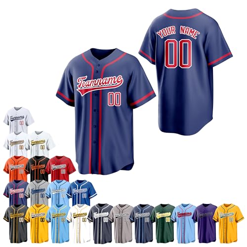 Team Name Custom Men Baseball Jersey Softball T Shirts Women Color 19