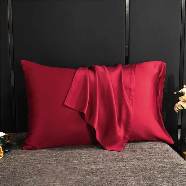 Natural Silk Pillowcase High Quality Pillow Case Solid Color Envelope Pillow Cover Bedding Pillowcase Cover 40x80 50x70 250118