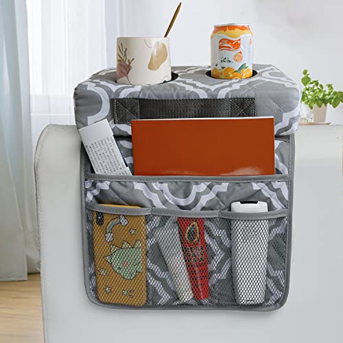 MDSTOP Sofa Armrest Holder, Couch Caddy, Couch Coaster, Detachable sofa buddy, Fits for Drinks, Game Controller, Pens, Magazines, Snacks, Glasses, Per