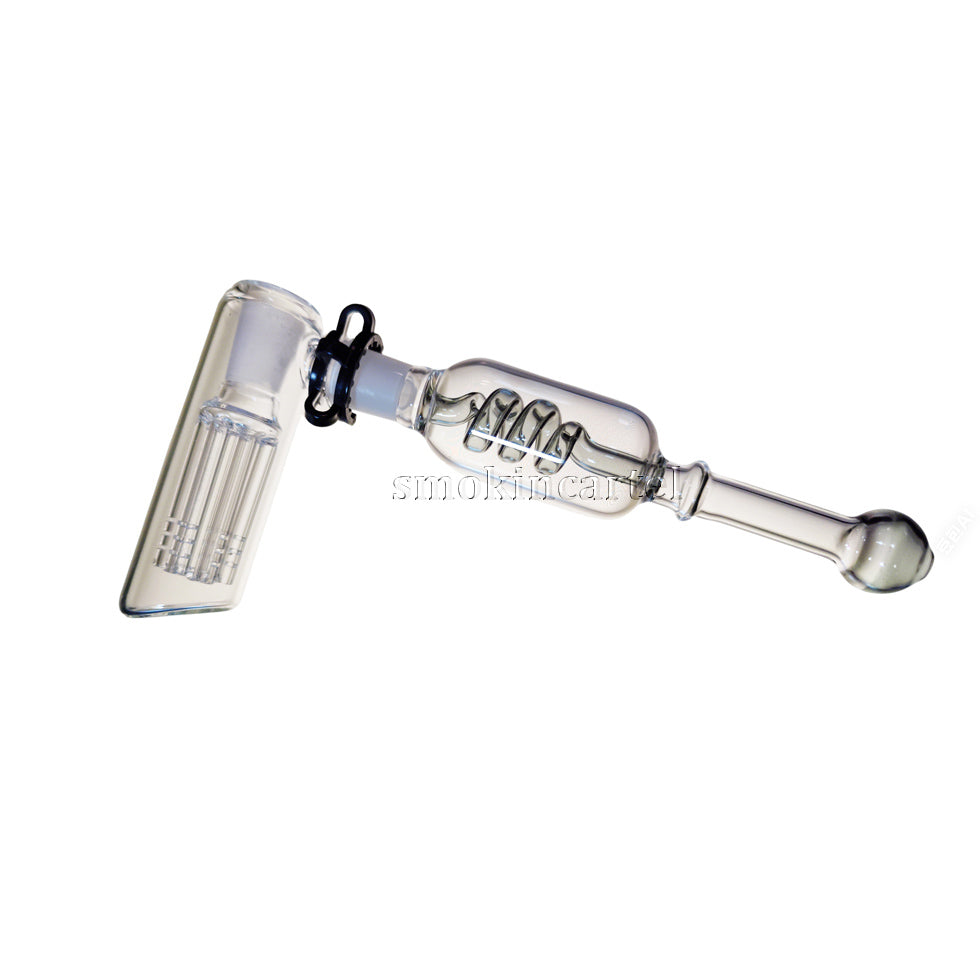 Detachable Freeze Pipe Bubbler Smoking Pipes with 6-tree arm percolator for water filtration