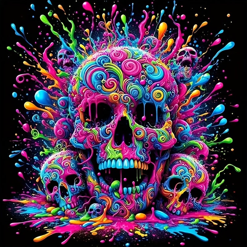 TEMU Vibrant -themed 5d Diamond Painting Kit - Frameless Acrylic Gem Art With Round Dots, Design For Beginners & Adults, Ideal For Wall Decor,