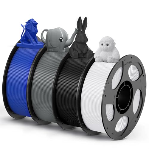 ANYCUBIC PETG Filament 1.75mm, 3D Printer Filament, Accuracy +-- 0.02mm, Exceptional Toughness, Print with Most FDM 3D Printers, 4 Pack 1KG Reusable S