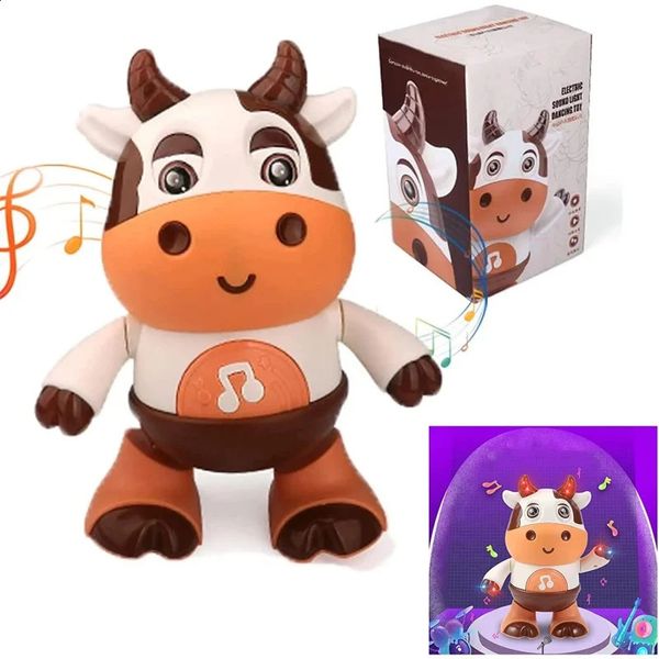 Baby Cow Musical Toys Baby Preschool Educational Learning Toy com LED Lights Musicbattery não incluído 250114