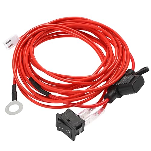 Auxbeam 6.6FT 20AWG Acc Electrical Wire w-5A ATC Inline Blade Fuse Holder & On-Off Switch, Acc Wiring Harness 6-8-12 Gang Switch Panel, 2Pin Acc Power