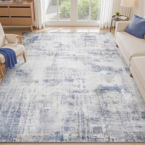 9x12 Large Area Rugs for Living Room Rugs Bedroom Rug Dining Room Office Rug Washable Carpet Modern Abstract Soft Water Repellent Easy Care Low Pile N