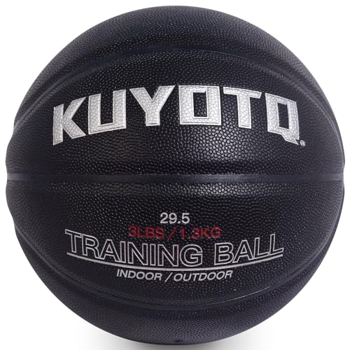 KUYOTQ 3LBS-3.3LBS-2.2LBS Weighted Heavy Basketball 29.5-28.5" Composite Indoor Outdoor Training Size 7-6 Basketball Equipment for Improving Ball Hand