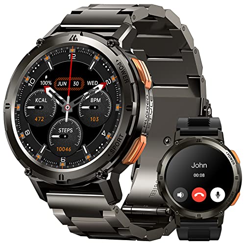 KOSPET M3Ultra mit GPS,Smartwatch Herren mit Telefonfunktion,5 ATM Wasserdicht