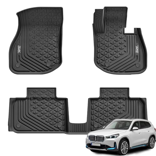 3W Floor Mats Fit for BMW iX1 U11-iX2 U10 2023 2024 2025 U11, All Weather Pet Dog Friendly Recyclable TPE Car Floor Liner, Waterproof Easy to Clean An