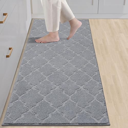 COSY HOMEER-Kitchen-Rugs-Non-Slip-Washable 24"x60" Absorbent Kitchen Runner Rug Polyester Kitchen Mats for Floor Soft Standing Floor Mats for Sink Mat