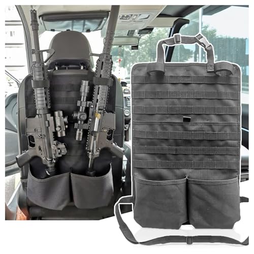 Tactical Car Seat Back Organizer, MOLLE Vehicle Seat Panel for Hunting Gear Storage, 1 Pack