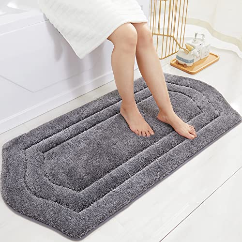 COSY HOMEER Extra Thick Bath Linen Sets Rugs for Bathroom - Anti-Slip Bath Mats Soft Plush 100% Strong Polyester Living Room Bedroom Water Absorbent(G