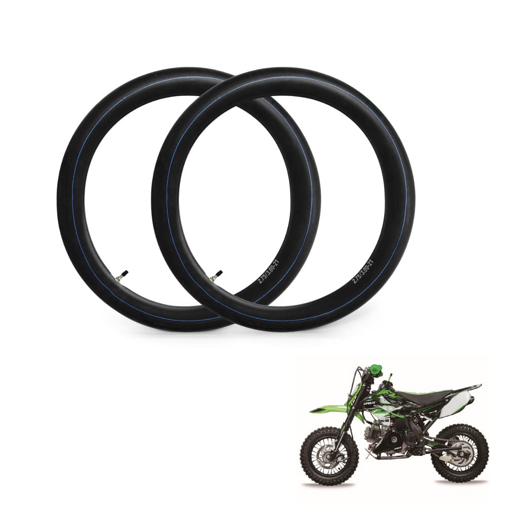 Garvee 2PCS 2.75-3.00-21 Shradler Valve Dirt Bike Inner Tube, 80-100-21 Replacemen Inner Tubes Fits Motorcycle with 21" Tire Compatible with CR250R 45