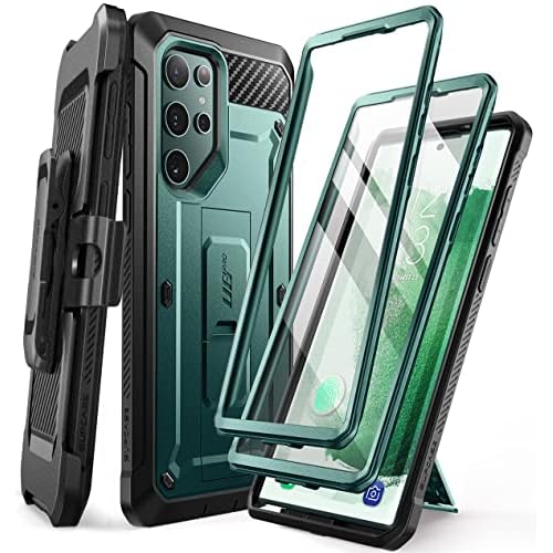 SUPCASE for Samsung Galaxy S22 Ultra Case with Stand, [Unicorn Beetle Pro] [2 Front Frames] [Built-in Screen Protector & Belt-Clip] Military-Grade Pro