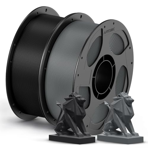 ANYCUBIC PETG Filament 1.75mm, 3D Printer Filament, Dimensional Accuracy +-- 0.02mm, Exceptional Toughness, Print with Most FDM 3D Printers, 2 Pack 1K