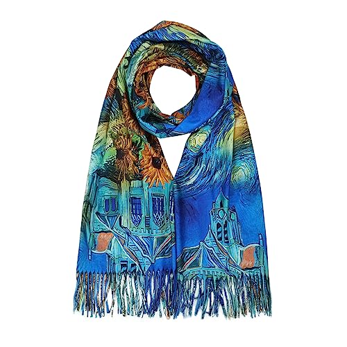 RIIQIICHY Scarfs for Women Fall Winter Scarves Pashmina Shawls and Wraps for Evening Dresses C004
