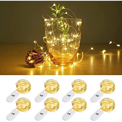 Lighting EVER Fairy Lights Battery Operated 20 LED Mini String Lights, Small Pixie Lights for Mason Jars, Crafts, DIY Wedding Party Centerpieces, Bedr