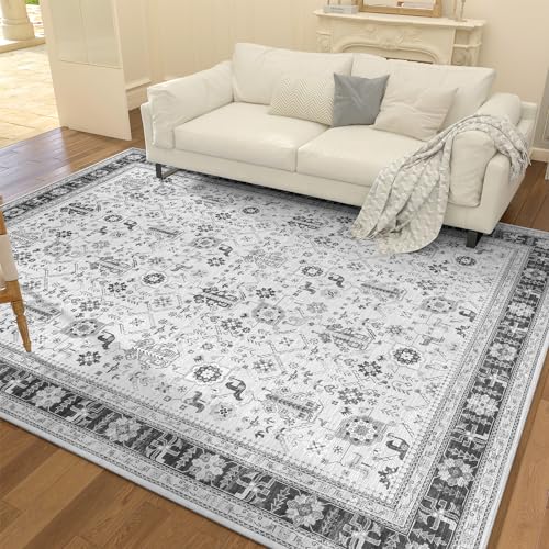 Rugs for Living Room Vintage Area Rug 8x10 Machine Washable Rugs for Bedroom Living Room Rug Carpet Distressed Traditional Farmhouse Dining Room 0ffic