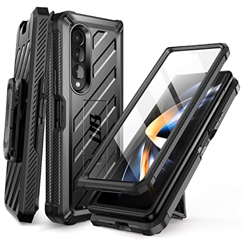 SUPCASE for Galaxy Z Fold 4 Case with Stand & Belt-Clip (Unicorn Beetle), [Built-in Screen Protector] [Military-Grade Drop Protection] Heavy Duty Prot