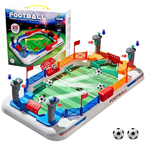 COUOMOXA Soccer Board Game for Kids: Mini Foosball Table Game - Interaction Soccer Toys for 3 4 5 6 7 8-12 Year Old Indoor Family Playroom Party - Per