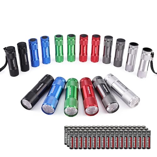 EverBrite 18-Pack Mini LED Flashlight Set - Portable Flashlights Ideal for Hurricane Supplies Camping, Night Reading, Cycling, BBQ, Party, Backpacking