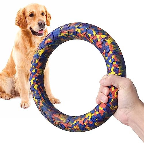 Indestructible Dog Toys Dog Chew Toy for Aggressive Chewers Flying Discs for Medium-Large Breeds Dog Training Ring Multi-colored