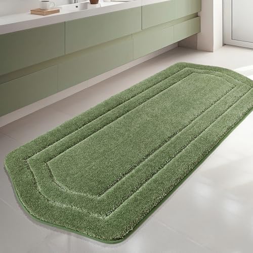 COSY HOMEER Bathroom Rugs Mat 24”x70” Absorbent Non-Slip Bath Mat, Plush Shaggy Bathroom Runner, Machine Washable Large Soft Bath Mats for Bath Fl