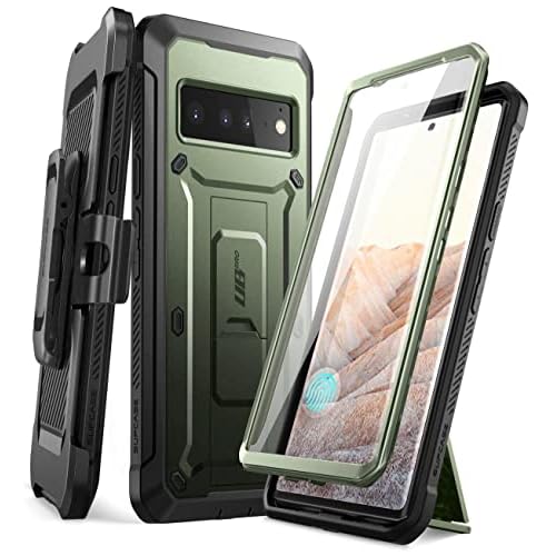 SUPCASE Unicorn Beetle Pro Series Case for Google Pixel 6 Pro (2021 Release), Rugged Full-Body Case with Built-in Screen Protector (Guldan) Green