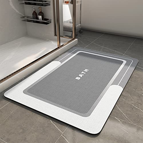 MontVoo-Bath Mat-Bathroom Mat Rug Non Slip Super Absorbent Stain Resistant Quick Dry Thin Bath Rug-Bath Mats for Bathroom Floor Bathtub Vanity-Bathmat