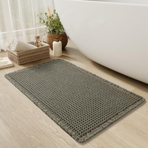 PADOOR Bath mats for Bathroom Non Slip, Bath Rugs, Bathroom mat, Absorbent Bath mat, 24" x 36", Green Green 24" x 36"