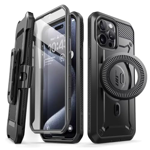 SUPCASE Unicorn Beetle Pro Mag Case for iPhone 15 Pro Max 6.7", Compatible with MagSafe Full Body Rugged Case with Built-in Screen Protector & Kicksta