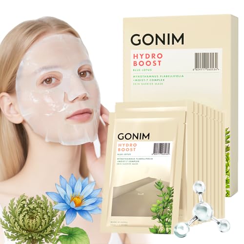 GONIM Face Mask Korean Skin Care with Hyaluronic Acid & Collagen Activation- Face Masks Skincare Hydration, Moisturizing Sheet Mask, Travel Essentials