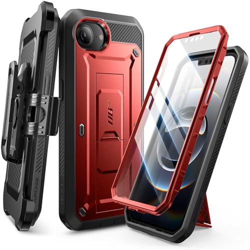 SUPCASE for iPhone 16e Case with Screen Protector (Unicorn Beetle Pro), [Built-in Stand & Belt-Clip] [Military-Grade Protection] Full Body Phone Case