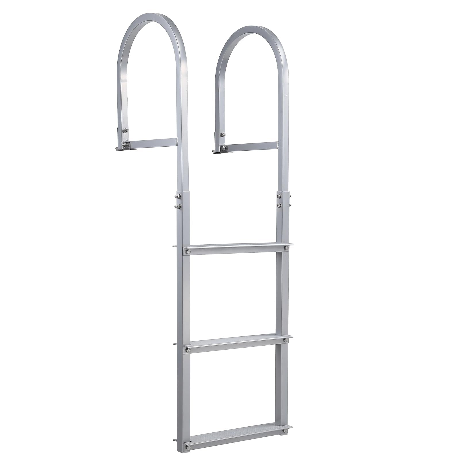 Garvee Removable Dock Ladder 3-4-5 Steps + Anti-Corrosion 6063 Aluminum + Upgraded Nonslip Pedals + 350lbs Support + Quick-Release Mounting + Adjustab