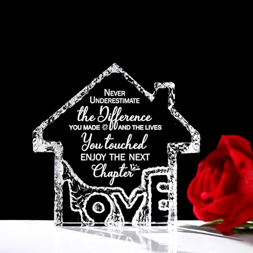 The Perfect Inspirational Gifts for Women Men Retirement Christmas Graduation or Special Appreciation, Enjoy The Next Chapter, Crystal Iceberg House S