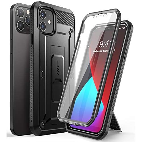 SUPCASE for iPhone 12 Case - iPhone 12 Pro Case with Screen Protector (Unicorn Beetle Pro), [Built-in Stand & Belt-Clip] Full-Body Rugged Protective P