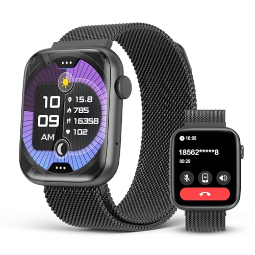 AI Smart Watch for Men, DA GPT AI Waterproof Smartwatch, 1.9" AMOLED Always-On Display, 24-7 Heart Rate, Blood Oxygen, Stress Sleep Monitor, 123 Sport