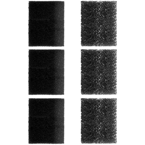 AquaMiracle Replacement Filter Sponges (6-Month Pack) for Aquarium Filter, Including 3 x Fine Sponge & 3 x Coarse Sponge