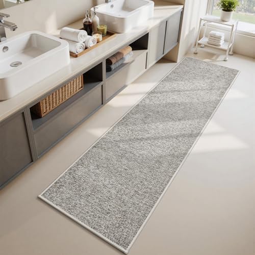 PADOOR- Bath Mat Rug Long 24"x48"-Super Absorbent Bathroom Mats-Rubber Backed Bath Mats for Bathroom Non Slip, Machine Washable Bathroom Runners Front