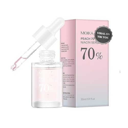 Peach 70 Niacinamide Serum 30ml -1 Fl oz，Peach Fruit Extract Serum + Vitamins C and E, Enhances Skin Eadiance Hydrating Face Serum for Women Daily