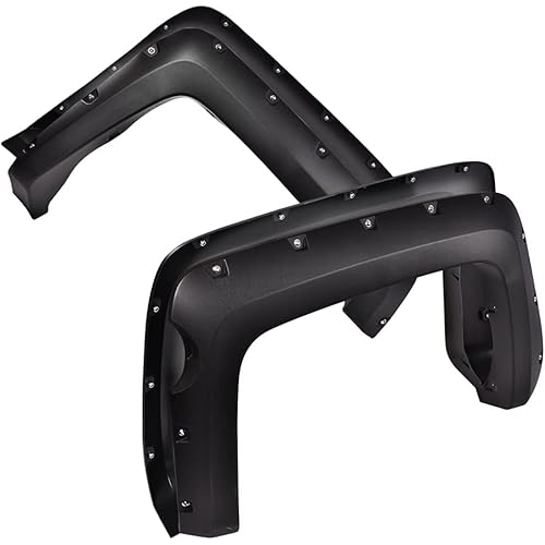 DOTCM Fender Flares,Compatible with 2014-2018 Chevy Silverado 2500 HD 3500HD Fleetside 5.8 ft(69.3") Short Bed(Not Fit Dually),Wheel Cover Trim Painta