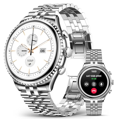 SOUYIE 2025 Smart Watch for Men Answer-Make Call for Android iPhone, 1.32" AMOLED HD Screen Mens Luxury Watch, 1st Heavy Duty Smartwatch Heart Rate Bl