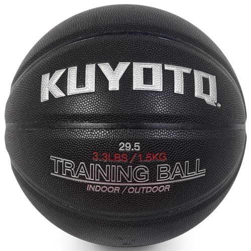 KUYOTQ 3LBS-3.3LBS-2.2LBS Weighted Heavy Basketball 29.5-28.5" Composite Indoor Outdoor Training Size 7-6 Basketball Equipment for Improving Ball Hand