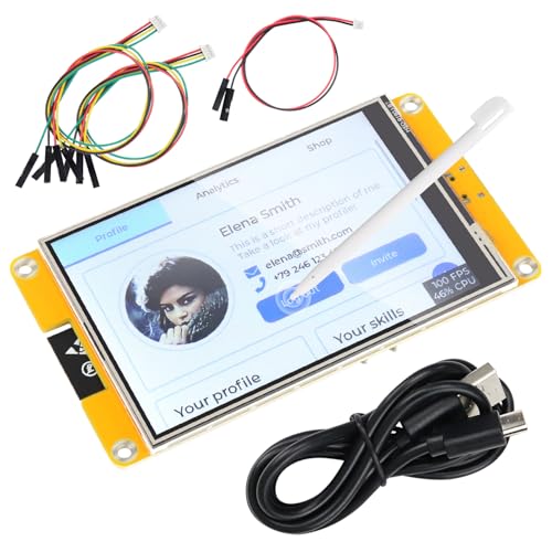 Freenove ESP32 Display CYD, 4.0 Inch Touchscreen Monitor, 320x480 Pixel TN TFT LCD Screen ST7796 Driver, Dual-core 32-bit 240 MHz Microcontroller WiFi