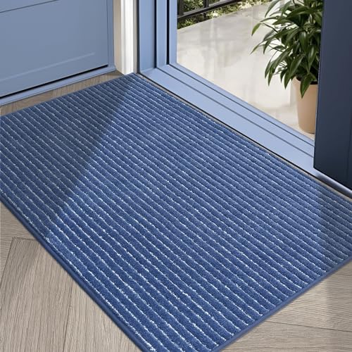 COSY HOMEER Indoor Door Mat Floor Mats Dirt Trapper Wet Shoes and Paws, Front Door Outside Entry Welcome Outdoor Entrance Dog Cat Mat, Anti Slip Washa