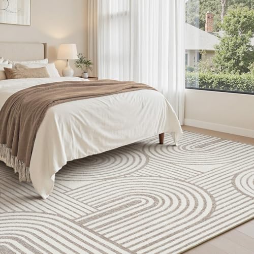 Textured Tufted Neutral 6x9 Area Rugs for Living Room Rug-Carpet Bedroom Nursery Rug Carpet Washable Rugs Farmhouse Modern Boho Luxury Cozy Comfortabl