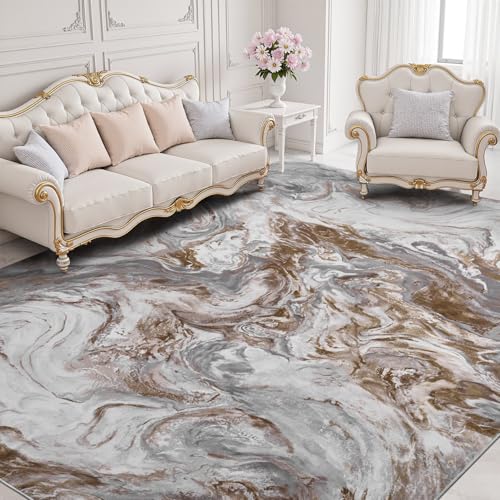 6x9 Area Rugs for Living Room, Modern Abstract Rug for Bedroom, Contemporary Machine Washable Rug, Large Stain Resistant Carpet for Dining Room Playro