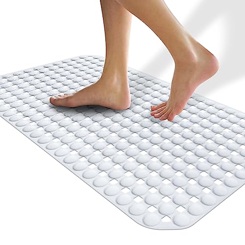 SELIBRE Bathtub Mat Non Slip with 0.78in Powerful Suction Cups and Drain Holes, Machine Washable and Fast Dry Shower Mat Anti-Slip Bath Mat for Tub fo