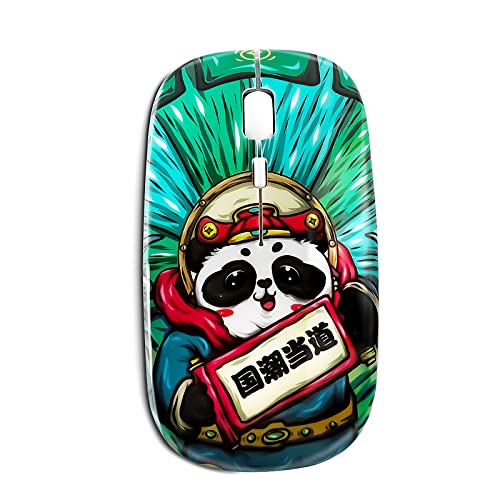 Elec Space Wireless Mouse - 2.4G Rechargeable Cool Green Ultra Thin Optical Computer Mouse for PC, Tablet, Laptop, Desktop