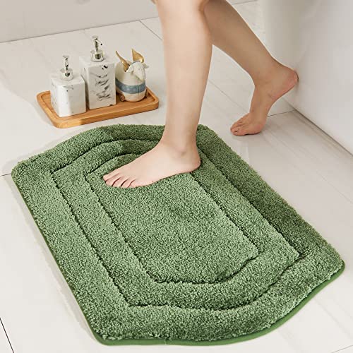 COSY HOMEER Extra Thick Bath Rugs for Bathroom - Anti-Slip Bath Linen Sets Mats Soft Plush 100% Strong Polyester Living Room Bedroom Water Absorbent(G